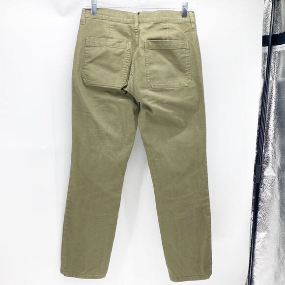 J. Crew Chino Olive Green high waisted ankle length business casual career ware - Picture 7 of 8